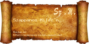 Szappanos Milán névjegykártya
